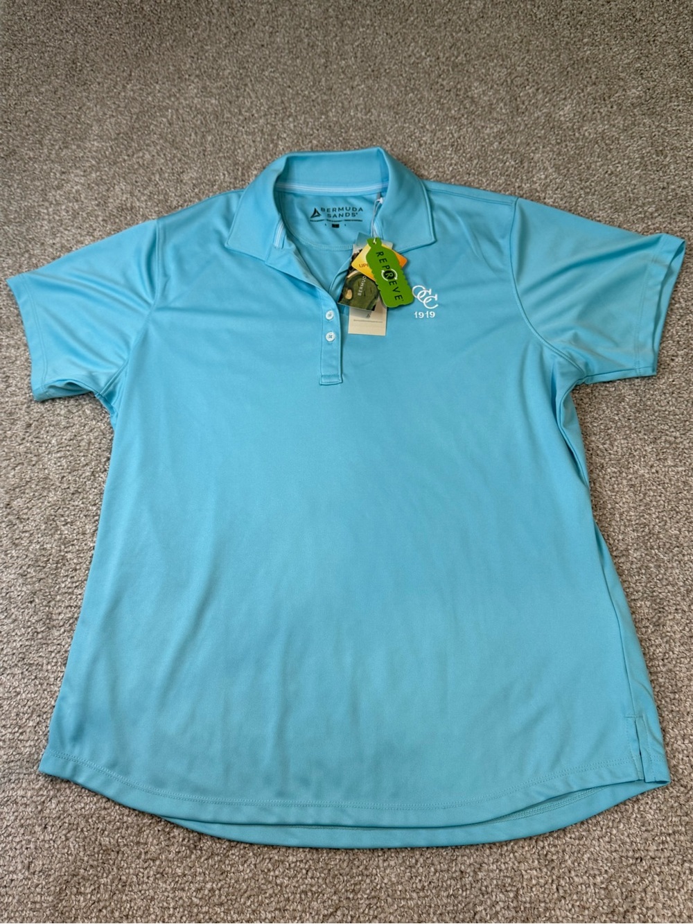 Bermuda Sands Aqua Blue Performance Polo- Women’s NWT - Large